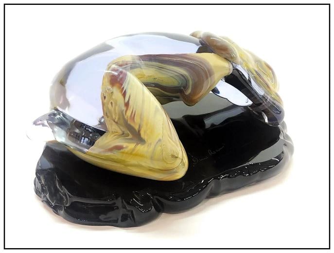 Dino Rosin Original Murano Glass Sculpture Signed Nude Female Portrait Artwork - 2