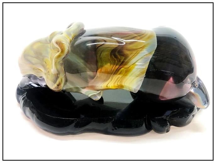 Dino Rosin Original Murano Glass Sculpture Signed Nude Female Portrait Artwork - 3