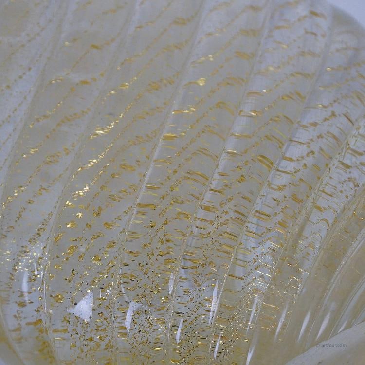 Flavio Poli for Seguso Vetri d'Arte Vase Incrociato oro 1949 - 4
