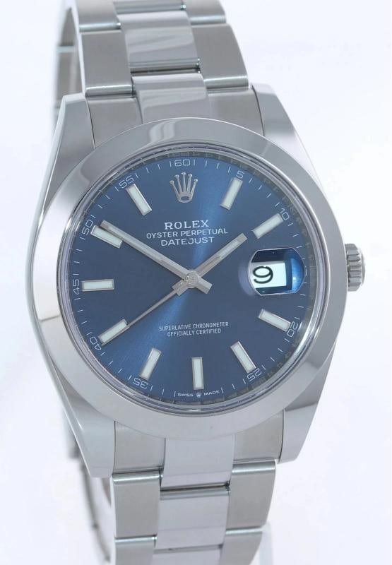 2024 MINT Rolex DateJust 41 Steel 126300 Blue Dial Oyster 41mm Watch Box - 3