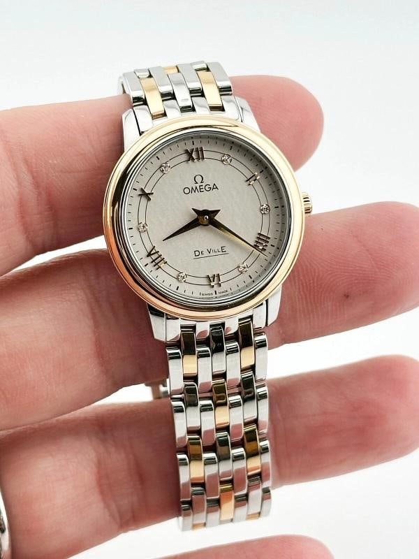 Omega Ladies De Ville Prestige 424.20.27.60.52.003 18K Rose Gold Steel Box Paper - 12