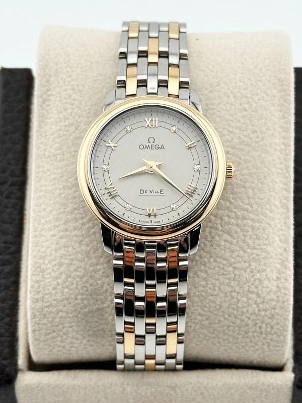 Omega Ladies De Ville Prestige 424.20.27.60.52.003 18K Rose Gold Steel Box Paper - 3