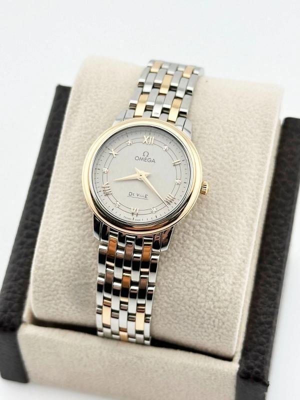 Omega Ladies De Ville Prestige 424.20.27.60.52.003 18K Rose Gold Steel Box Paper - 7