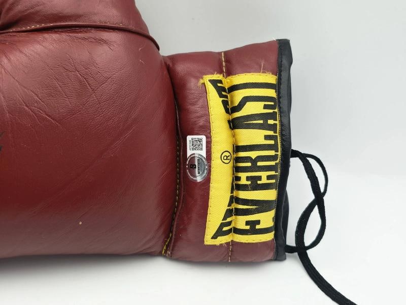Muhammad Ali Signed Red Everlast Boxing Glove "6-20-87" LH Beckett & PSA/DNA - 3