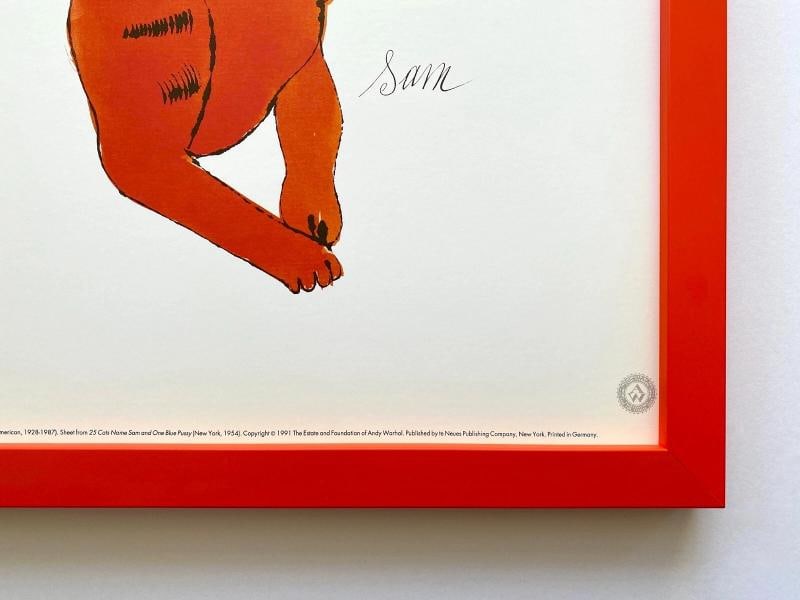 ANDY WARHOL ESTATE RARE VTG 1991 FRAMED COLLECTORS LITHOGRAPH PRINT " SAM " 1954 - 12