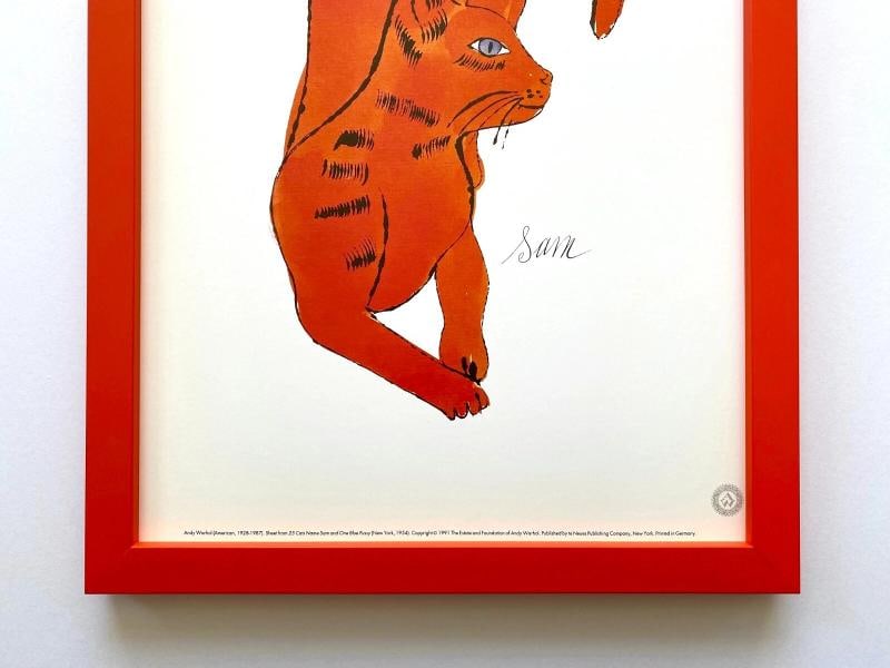 ANDY WARHOL ESTATE RARE VTG 1991 FRAMED COLLECTORS LITHOGRAPH PRINT " SAM " 1954 - 3