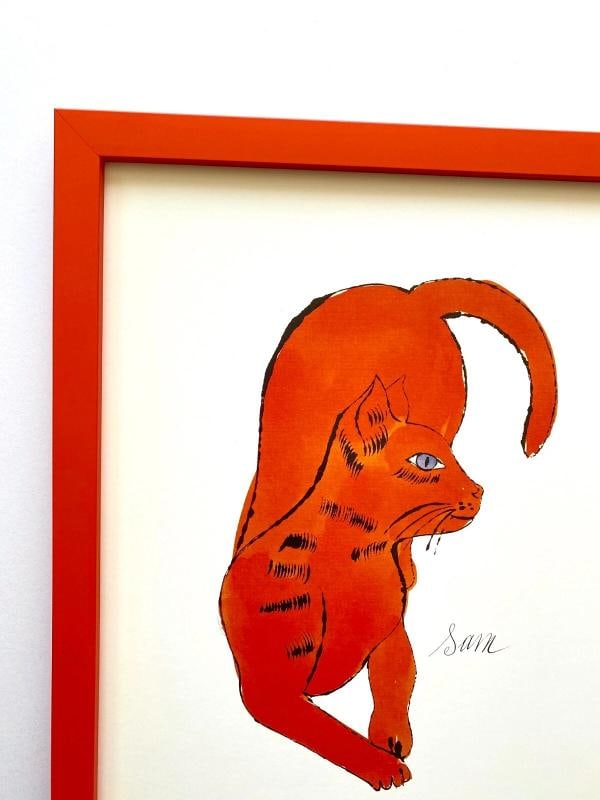 ANDY WARHOL ESTATE RARE VTG 1991 FRAMED COLLECTORS LITHOGRAPH PRINT " SAM " 1954 - 4