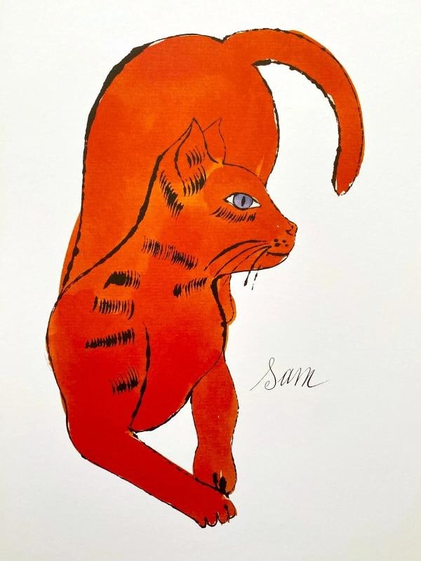 ANDY WARHOL ESTATE RARE VTG 1991 FRAMED COLLECTORS LITHOGRAPH PRINT " SAM " 1954 - 5