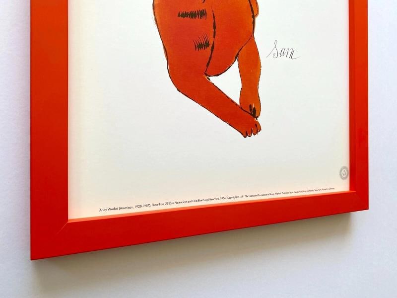 ANDY WARHOL ESTATE RARE VTG 1991 FRAMED COLLECTORS LITHOGRAPH PRINT " SAM " 1954 - 7