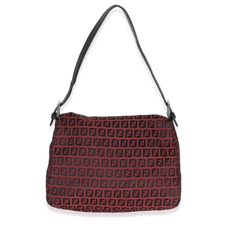 Fendi Black Red Zucca Mamma Baguette - 4
