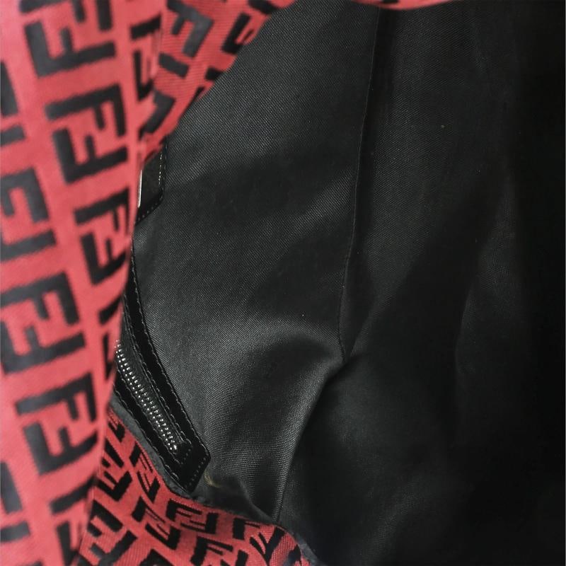 Fendi Black Red Zucca Mamma Baguette - 5