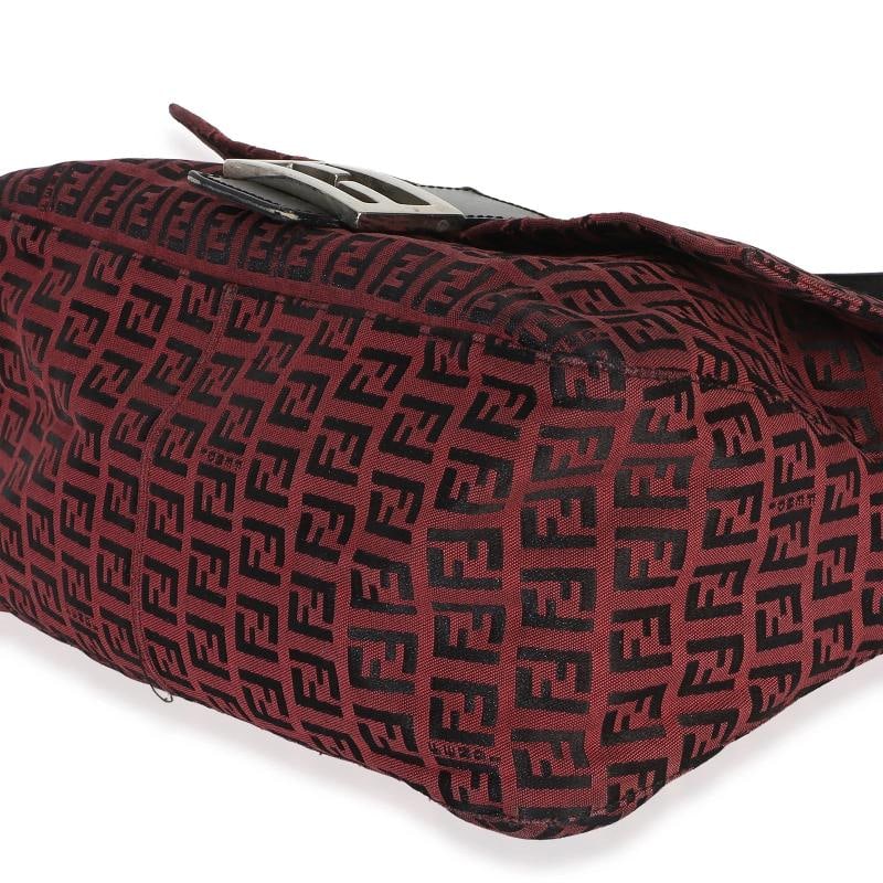 Fendi Black Red Zucca Mamma Baguette - 6