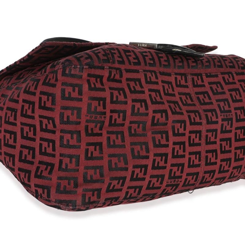 Fendi Black Red Zucca Mamma Baguette - 7