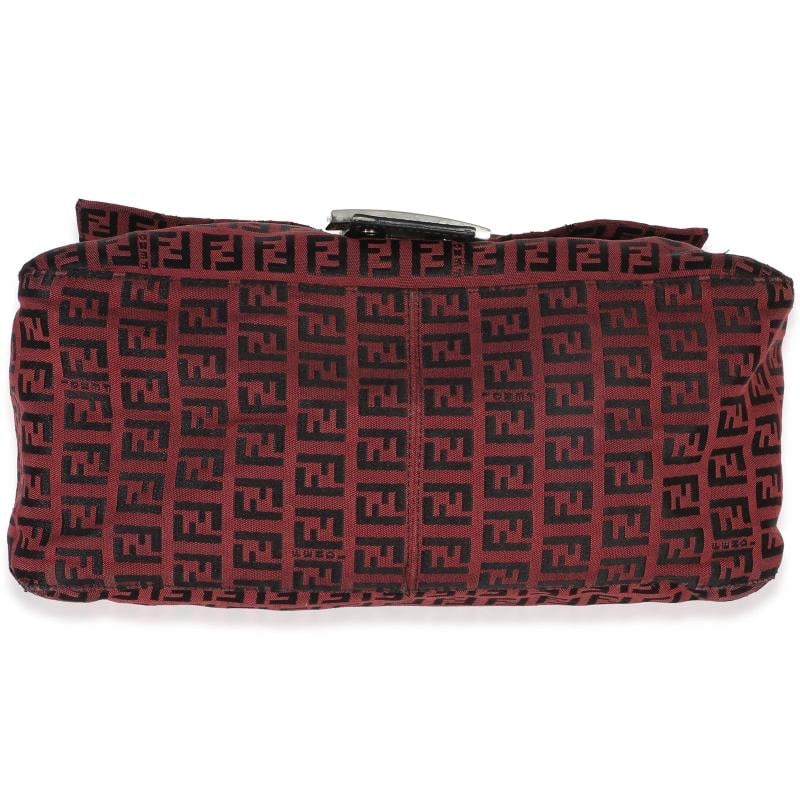 Fendi Black Red Zucca Mamma Baguette - 8