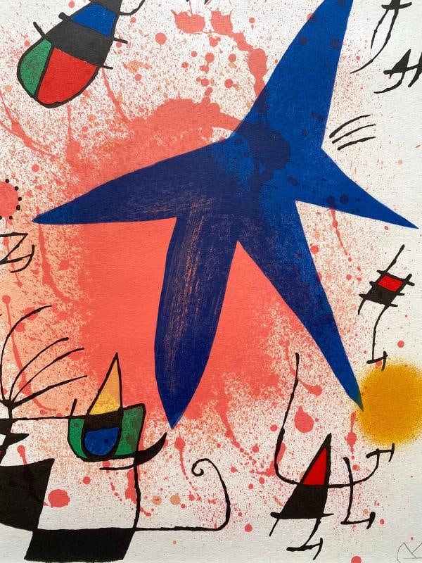 JOAN MIRO RARE 1972 MID CENTURY MODERNIST FRAMED ORIGINAL LITHOGRAPH PRINTS SET - 11
