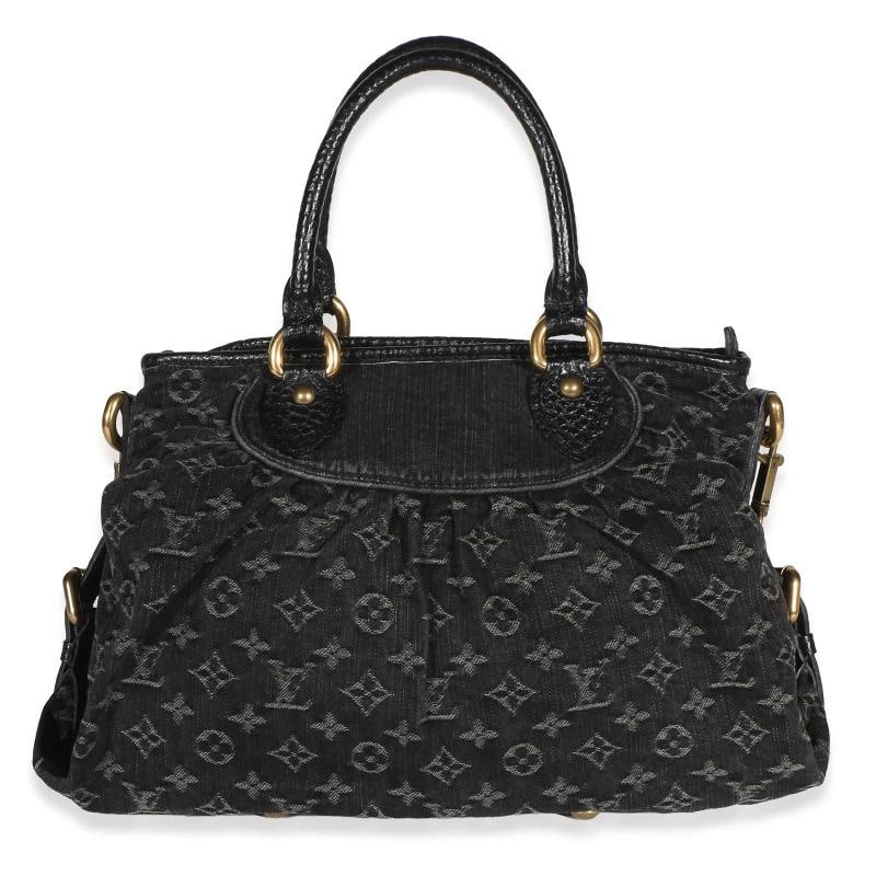 Louis Vuitton Black Monogram Denim Neo Cabby MM: Condition: Pre-owned - Good,Dimensions: 15 x 9 x 5.5,Handbag Accessories: Dustbag;Removable Strap,Bag Width: 15 in,Bag Depth: 5.5 in,Bag Height: 9 in,Department: Unisex,Style: Shoulder Bag;Top Handle,