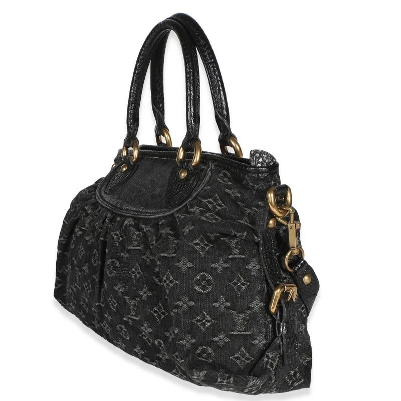 Louis Vuitton Black Monogram Denim Neo Cabby MM - 2