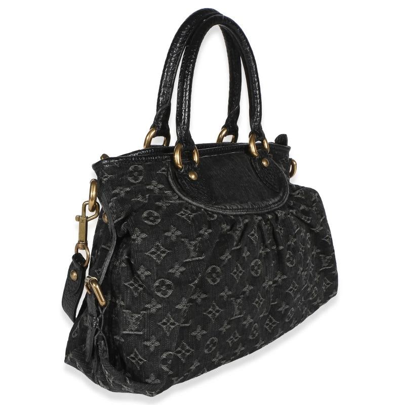 Louis Vuitton Black Monogram Denim Neo Cabby MM - 3