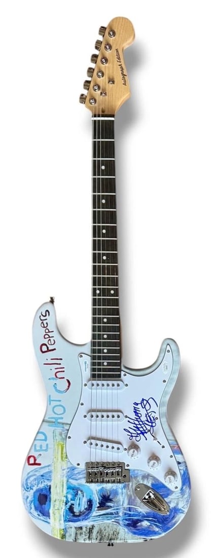 Red Hot Chili Peppers Signed Guitar Lot of 4 JSA COA Kiedis Frusciante Flea +1 - 7
