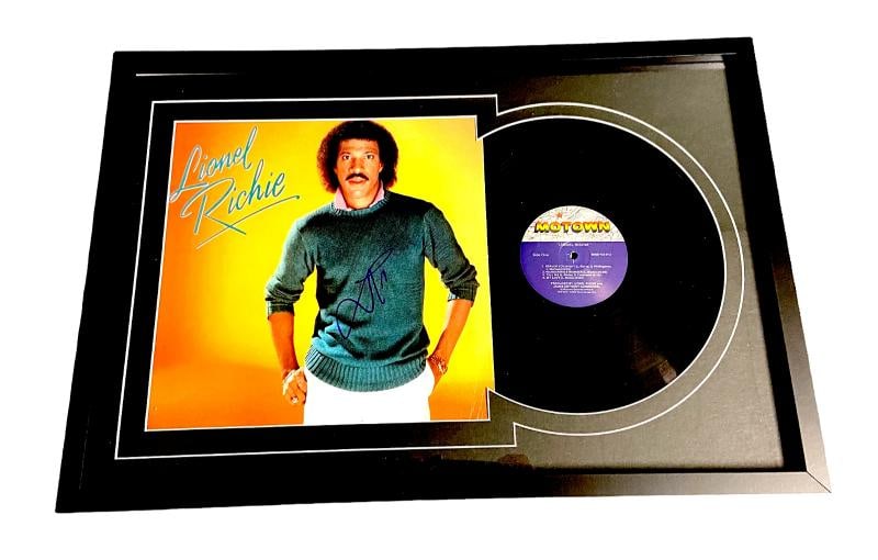 LIONEL RICHIE SIGNED AUTOGRAPH FRAMED VINYL RECORD ALBUM LP BECKETT BAS COA: Industry: Music,Signed: Yes,Autograph Authentication: Beckett,Object Type: Record,Original/Reproduction: Original,Featured Refinements: Signed LP,Country of Origin: United States