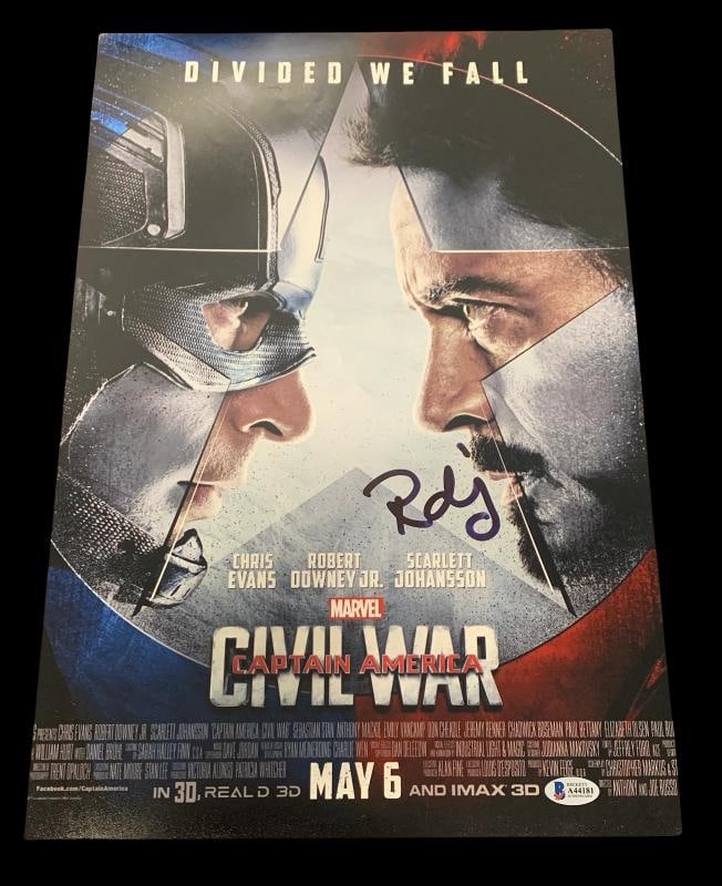 ROBERT DOWNEY JR SIGNED AUTOGRAPH CAPTAIN AMERICA CIVIL WAR 12X18 PHOTO BAS: Industry: Movies,Movie: CAPTAIN AMERICA CIVIL WAR,Signed by: ROBERT DOWNEY JR,Size: 12x18,Autograph Authentication: Beckett,Object Type: Photograph,Original/Reproduction: Original,Country of Origin: