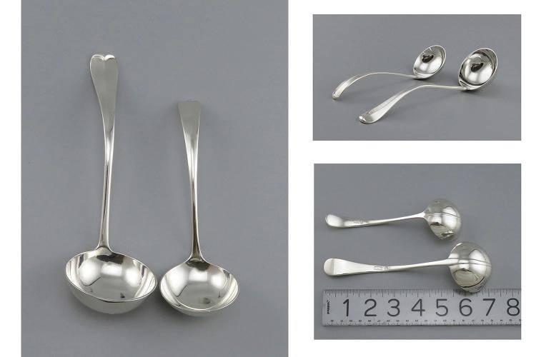 Fine English Sterling Silver 90pc Queen Anne Rat Tail Flatware Set Serves 12 - 6