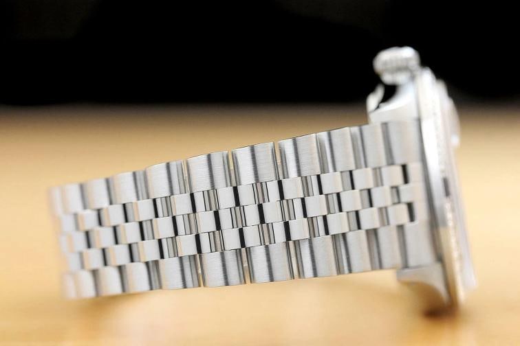 MENS ROLEX DATEJUST BLUE ROMAN DIAMOND SAPPHIRE 18K WHITE GOLD STEEL WATCH - 6