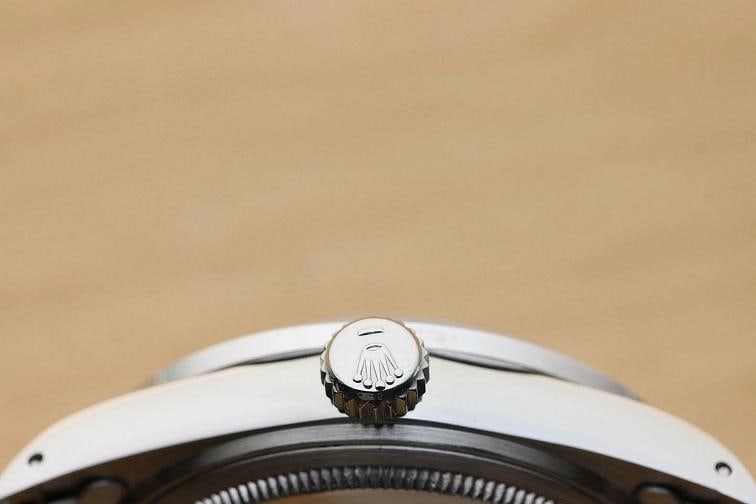 MENS ROLEX DATEJUST BLUE ROMAN DIAMOND SAPPHIRE 18K WHITE GOLD STEEL WATCH - 7