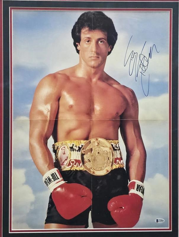 Sylvester Stallone Signed Framed 16x22 Poster Rocky Balboa Beckett BAS - 2