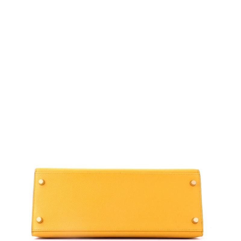 Hermes Kelly Handbag Yellow Epsom with Gold Hardware 28 - 5