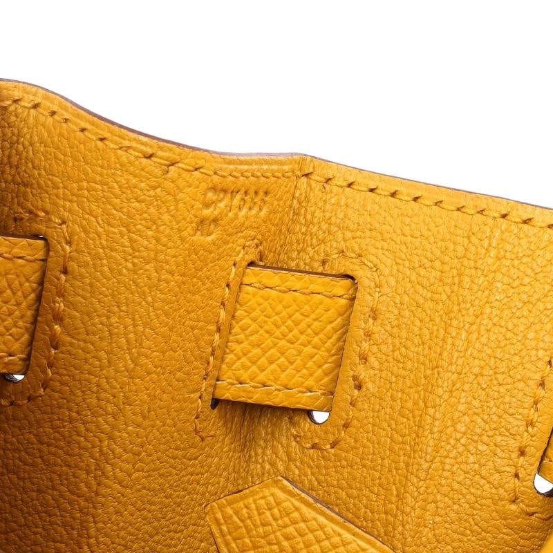 Hermes Kelly Handbag Yellow Epsom with Gold Hardware 28 - 8