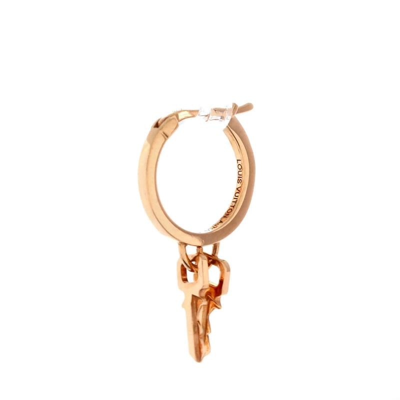 Louis Vuitton Lockit Hoop Earrings 18K Rose Gold - 2