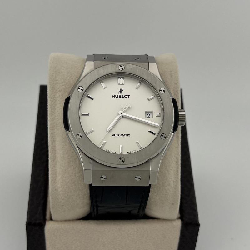 Hublot Classic Fusion 542.NX.2611.LR 42mm White Opaline Dial Titanium Box Paper - 3