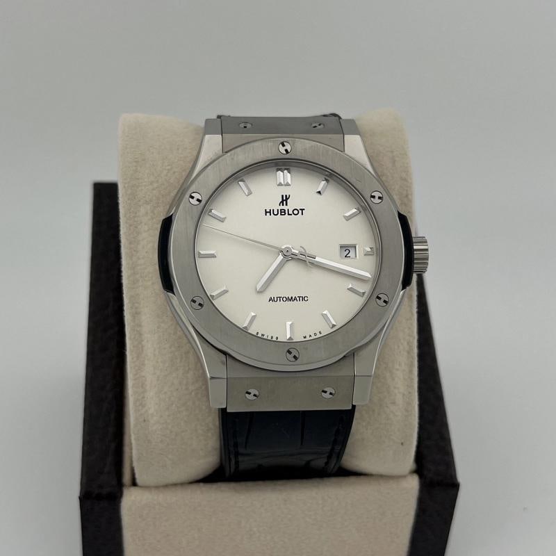 Hublot Classic Fusion 542.NX.2611.LR 42mm White Opaline Dial Titanium Box Paper - 8