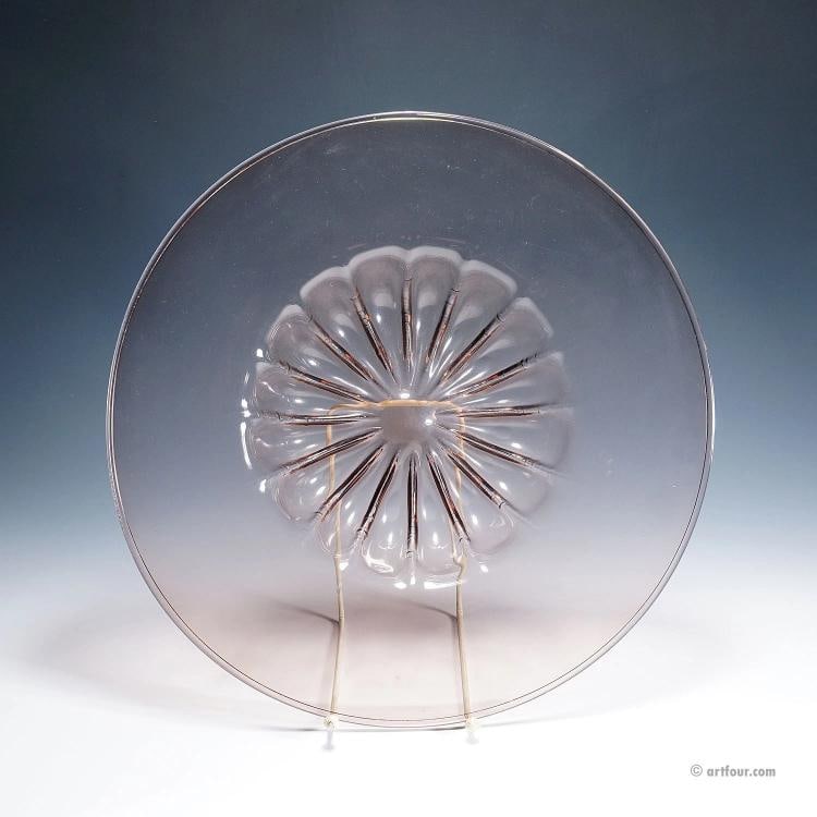 Large Vetro Soffiato Glass Dish by Vittorio Zecchin for Venini Murano ca. 1925 - 4