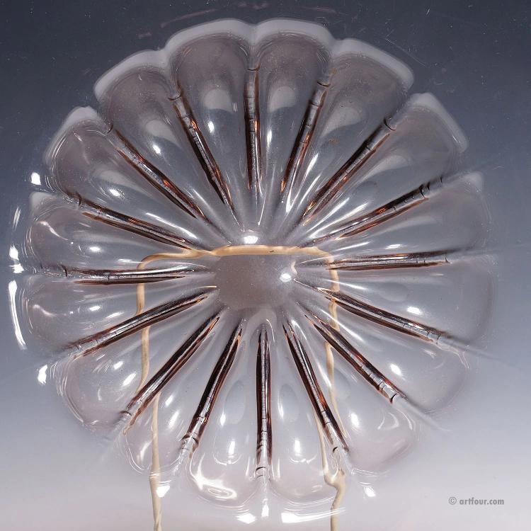 Large Vetro Soffiato Glass Dish by Vittorio Zecchin for Venini Murano ca. 1925 - 5