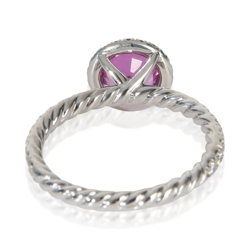 David Yurman 1.64 ct Round Sapphire and Diamond Eden Halo Engagement Ring - 3