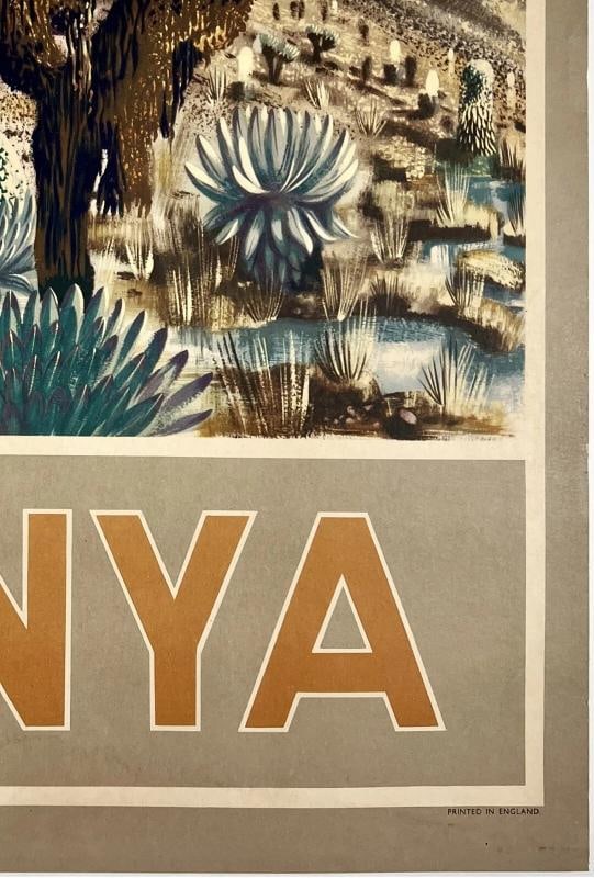 Original Vintage Poster KENYA FLY TWA TRANS WORLD AIRLINES Airline Travel OL - 5