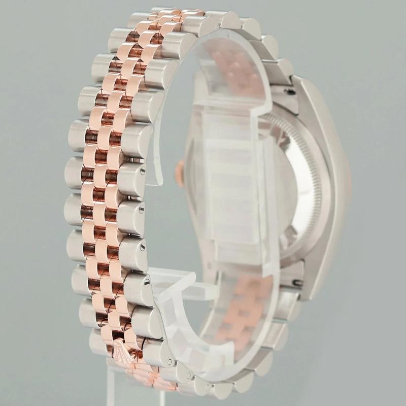 MINT 2015 PAPERS Rolex 116231 Jubilee DateJust Tone Rose Gold 36mm Silver Roman - 3