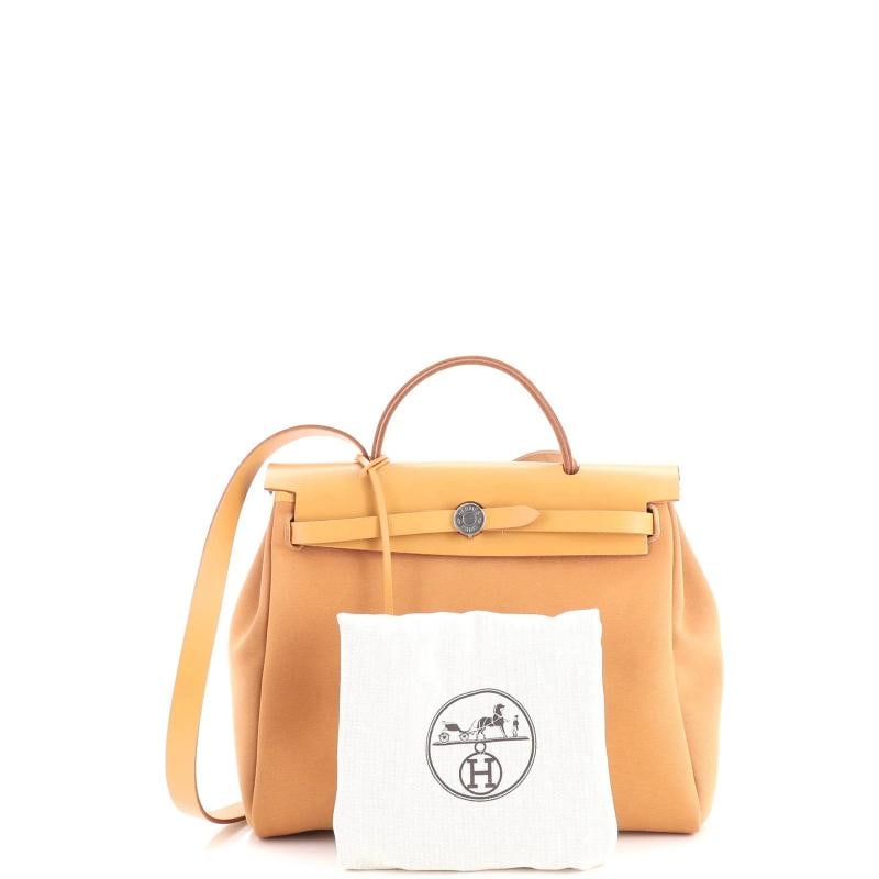 Hermes Herbag Zip Verso Leather and Toile 31 - 2