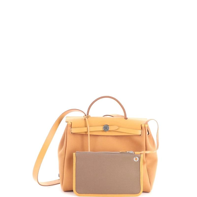 Hermes Herbag Zip Verso Leather and Toile 31 - 3