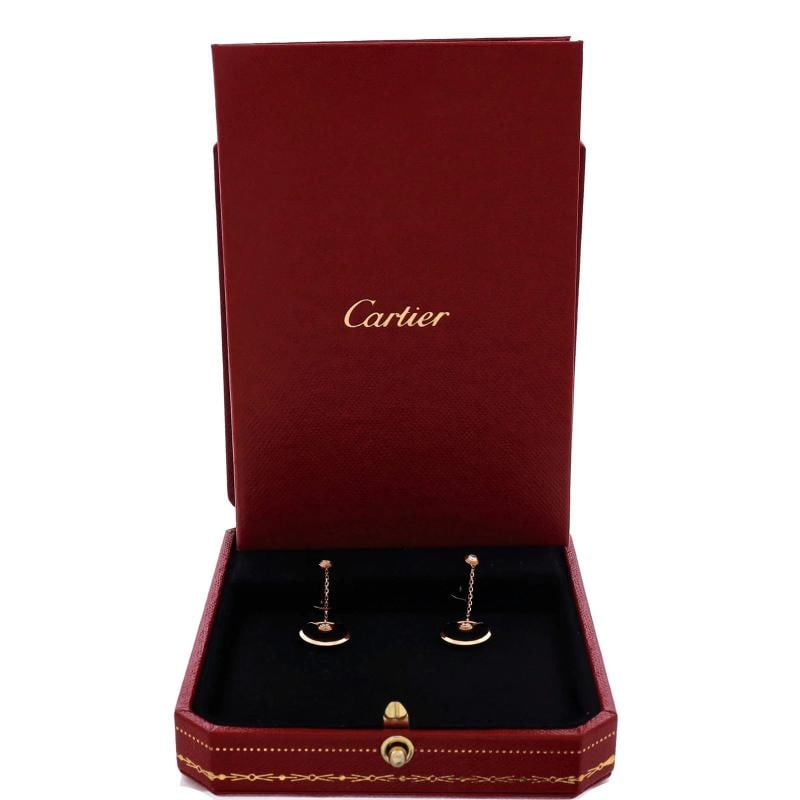 Cartier Amulette de Cartier Drop Dangle Earrings 18K Rose Gold with Diamond - 2