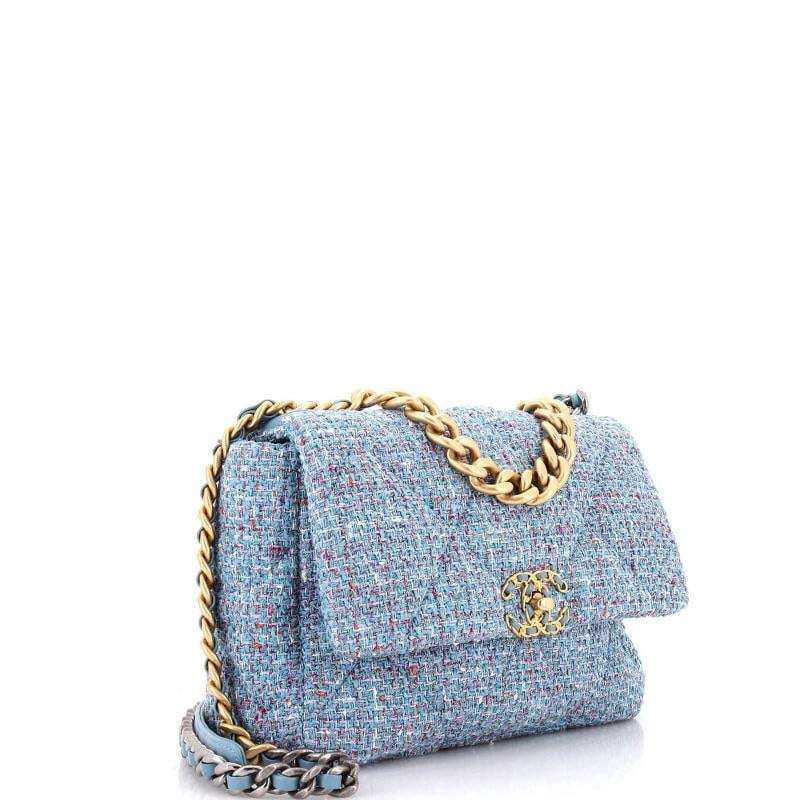 Chanel 19 Flap Bag Quilted Tweed Medium - 2
