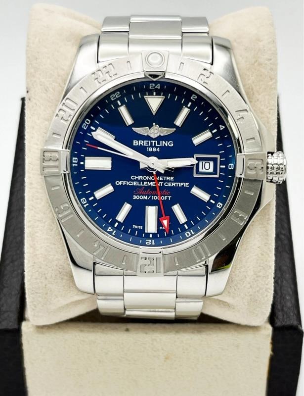 Breitling A32390 Avenger II GMT Blue Dial Stainless Steel Box Paper - 7