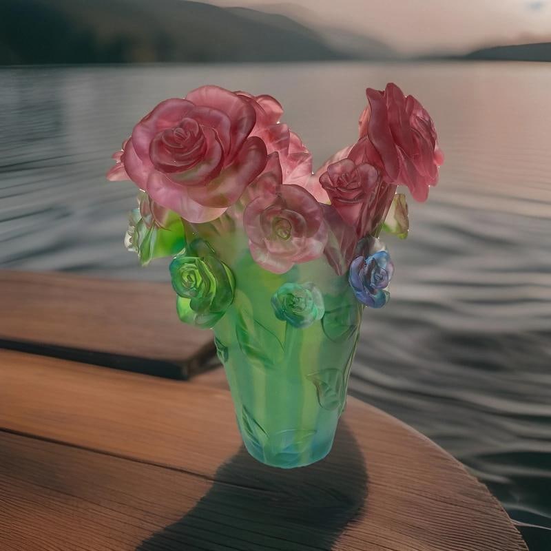 Xxxl Multi Color Rose Vase H14Ã¢â‚¬Â W10Ã¢â̵ - 4