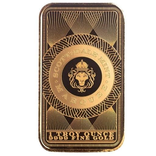 1 oz .9999 Gold Bar Scottsdale Marquee Peacock Gold Bar in Certi-LockÃ‚Â® #A453 - 2