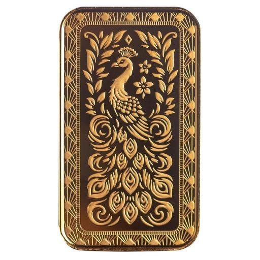 1 oz .9999 Gold Bar Scottsdale Marquee Peacock Gold Bar in Certi-LockÃ‚Â® #A453 - 3