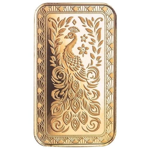 1 oz .9999 Gold Bar Scottsdale Marquee Peacock Gold Bar in Certi-LockÃ‚Â® #A453 - 7