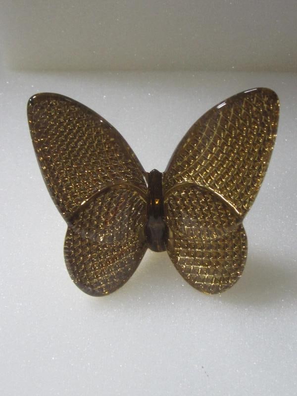 BACCARAT CRYSTAL PAPILLON LUCKY BUTTERFLY DIAMOND GOLD #2812663 BRAND NIB F/SH - 4