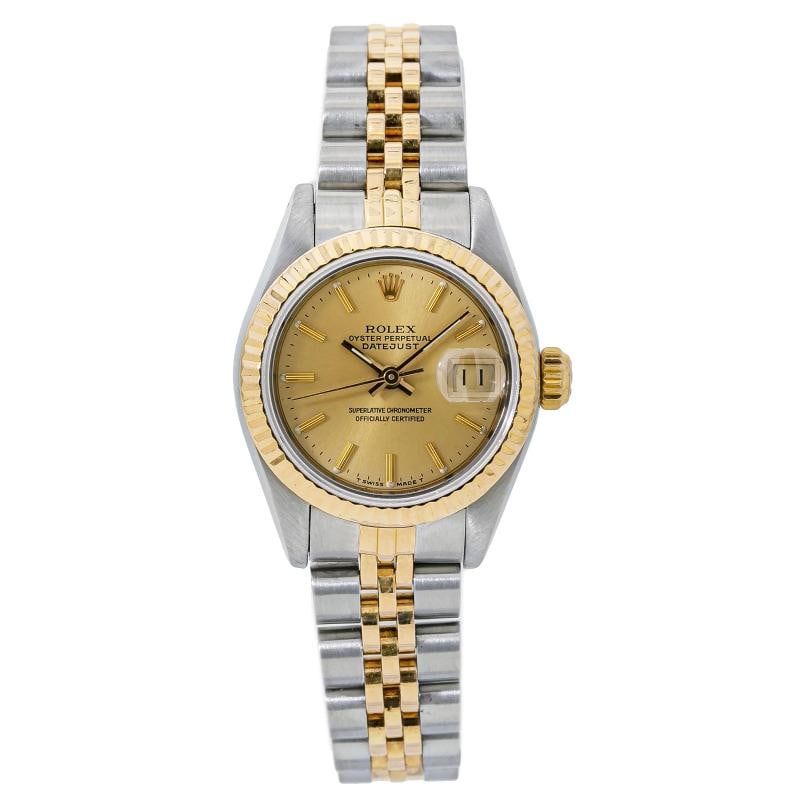 Rolex Datejust 69173 Jubilee 18k YG Two Tone Champagne Dial Automatic 26mm (1 of 4)